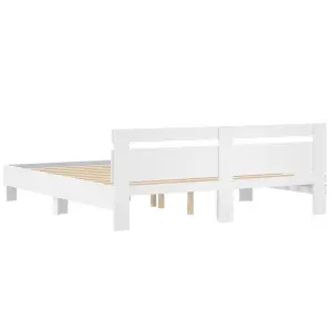 Berkfield Bed Frame without Mattress White 200x200 cm