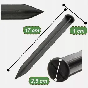 FLEXIBLE GARDEN BORDER GRASS LAWN PATH EDGING WITH PLASTIC PEGS 40mm Black 50m + 100 Pegs