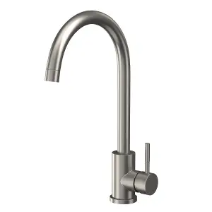 UK Home Living Avalon Icon Brushed Stainless Steel Kitchen Mixer Tap