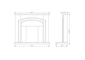 Be Modern Perlita White Fire surround set with Lights included