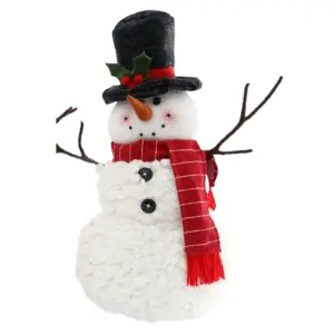 Something Different Standing Snowman Christmas Decoration White/Black (One Size)