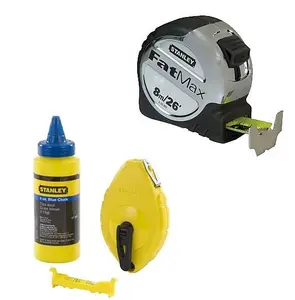 Stanley FatMax 8m 5-33-891 Tape Measure 0-47-443 30m Chalk Line STA533891