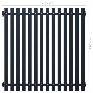 Berkfield Fence Panel Anthracite 170.5x170 cm Powder-coated Steel