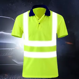 Short-sleeved thin reflective PLOL shirt T-shirt Yellow M