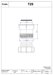 McAlpine T29 1.5" Straight Connector - Multifit x BSP Female thread