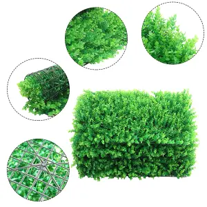 Artificial Grass Siding 6 Pcs Green Ivy Wall Panel Set for Indoor or Outdoor Use 60 x 40cm