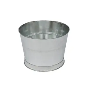 Rink Drink Handmade Galvanized Iron Ice Bucket - 26.5cm - Silver