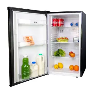 SIA LFS01BL/E 48cm Black Freestanding 91L Under Counter Larder Fridge