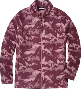 Cotton Traders Recycled Printed Microfleece Jacket In Pink - Size Extra Small