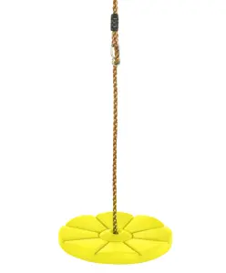 Swingan - Cool Disc Swing with Adjustable Rope - Fully Assembled - Yellow