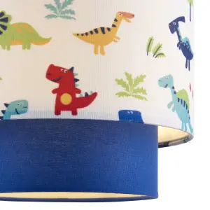 Printed Multicolour Dinosaur Light shade (D)25cm