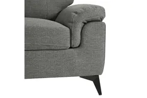 Dylan 2 Seater Sofa, Dark Grey Linen Fabric