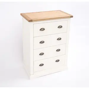 Cosenza 4 Drawer Chest of Drawers Brass Cup Handle