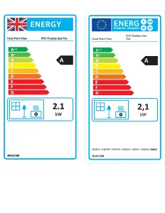 Focal Point Blenheim flue less flueless Black Manual control 2.3kW Gas Fire