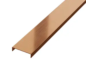 ILCOM decorative profile U 40mm x 2440mm x 0.6mm Copper Brushed Stainless Steel