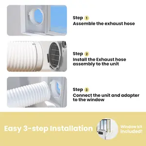 Comfee 12000 BTU Portable Air Conditioner, Dehumidifier - WiFi, App & Smart Home, 24H Timer, 4-Mode Control, Window Exhaust Kit