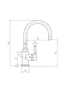 Contemporary Arch Round Tall Lever Mono Basin Mixer Tap (Waste Included) - Chrome - Balterley