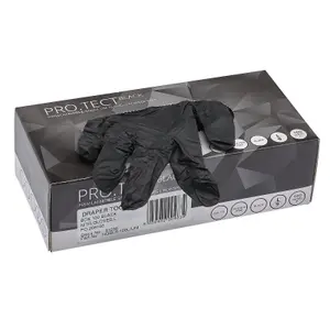 Draper Nitrile Gloves, Large, Black (Pack of 100) 31035