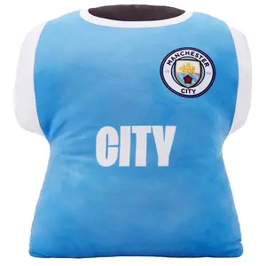 Manchester City FC Shirt Filled Cushion Blue/White (One Size)