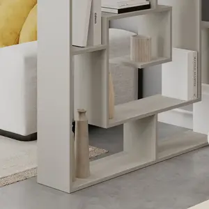 Labirent Bookcase | Modern Maze-Design Freestanding Unit with 5 Shelves Sandstone