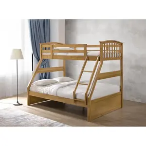 Elula Single (3') 2 Drawer Standard Bunk Bed Oak