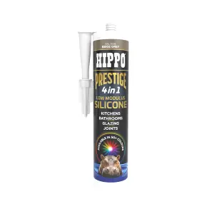 Hippo Prestige 4 in 1 Silicone Sealant - Beige Grey