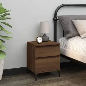 Berkfield Bedside Cabinets 2 pcs Brown Oak 40x35x50 cm