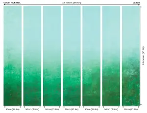 Origin Murals Ombre Gradient Green Matt Smooth Paste the Wall Mural 350cm Wide X 280cm High