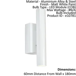 Wall Light Matt White Paint 2x4.5W LED Module Bulb Included Living Room