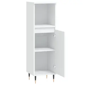 Berkfield Bathroom Cabinet White 30x30x100 cm Engineered Wood