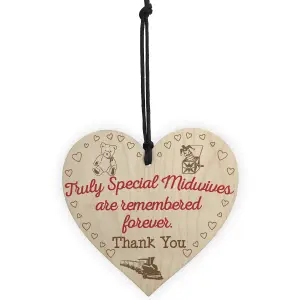 Red Ocean Special Midwife Midwives Remembered Thank You Gift Nurse Hanging Plaque Baby Sign