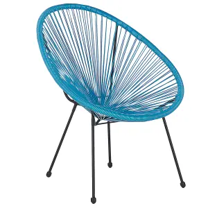 Garden Chair ACAPULCO II PE Rattan Blue