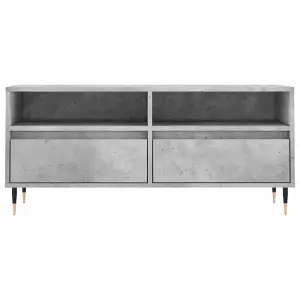 Berkfield TV Cabinet Concrete Grey 100x34.5x44.5 cm Engineered Wood