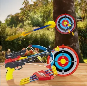 Kids Archer Set With Arrows Target Toy Gun Archery Xmas Gift Shooting Game