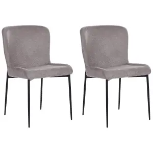 Set of 2 Dining Chairs ADA Dark Grey