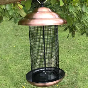 Copper Style Extra Large Hanging Metal Bird Nut Feeder