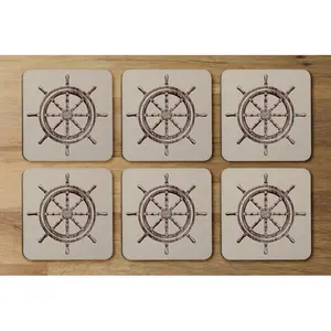 Square 6 Piece Coaster Set (Set of 6)