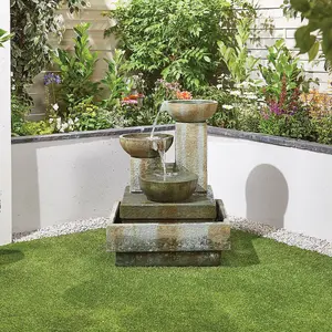 Kelkay Patina Bowls Solar Water Feature