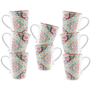 Purely Home Rio Corte Melamine Mugs - Set of 8