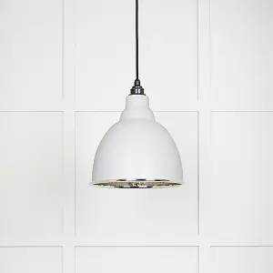 Hammered Nickel Brindley Pendant in Flock