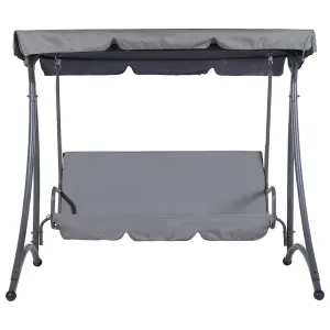 Patio Swing TEMPLE Metal Dark Grey