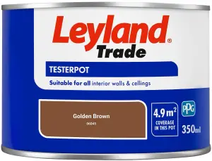 Leyland Trade Vinyl Matt Walls & Ceilings Emulsion Paint Golden Brown (06D45) 350ml Tester