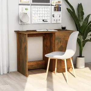 Berkfield Desk Smoked Oak 100x50x76 cm Engineered Wood