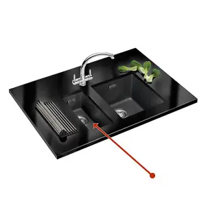 Franke Sirius SID110-16CB 1.0 Bowl Tectonite Undermount Black Kitchen Sink