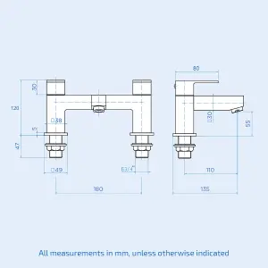 Nes Home Bathroom Basin Mixer Tap & Bath Shower Filler Mixer Tap and Waste