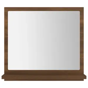 Berkfield Bathroom Mirror Brown Oak 40x10.5x37 cm Engineered Wood