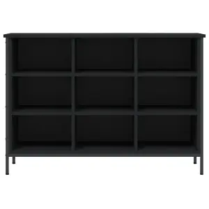 Berkfield Shoe Cabinet Black 100x35x70 cm Engineered Wood