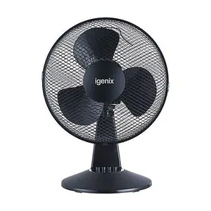 Igenix DF1210BL Portable Desk Fan, 12 Inch, 3 Speed, Black