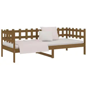 Berkfield Day Bed Honey Brown 90x200 cm Solid Wood Pine