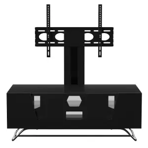 Chromium TV-Stand with 1 Flap Black CRO2-1000BKT-BK